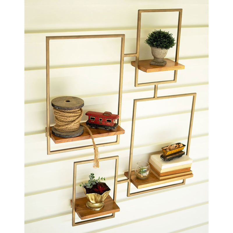 Iron & Wood Wall Shelf