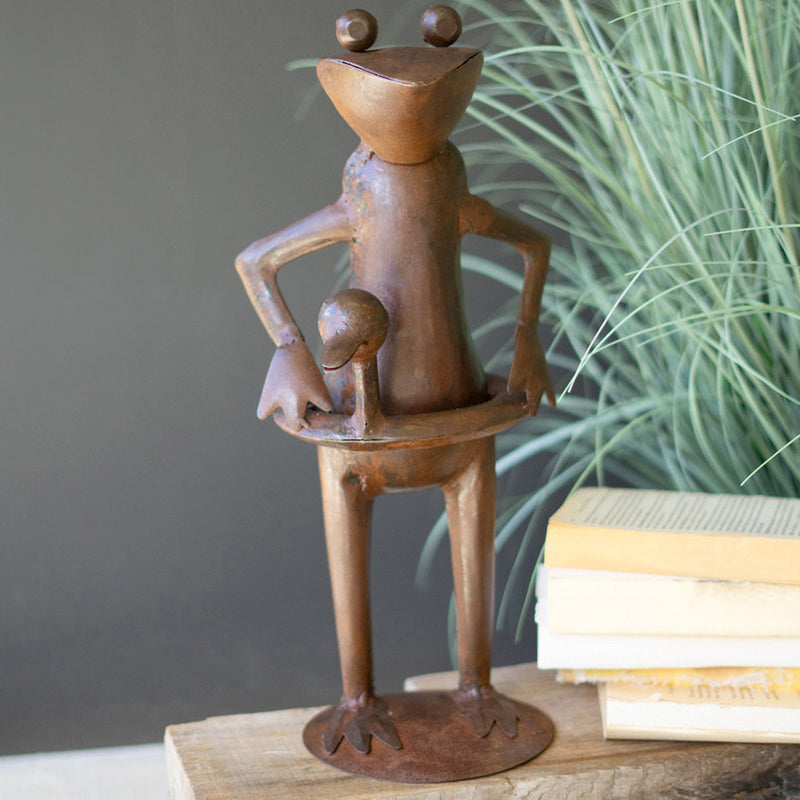 Frog Rustic Iron Sculpture