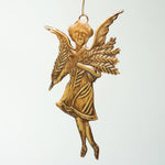 Antique Brass Angel Ornament Set of 6