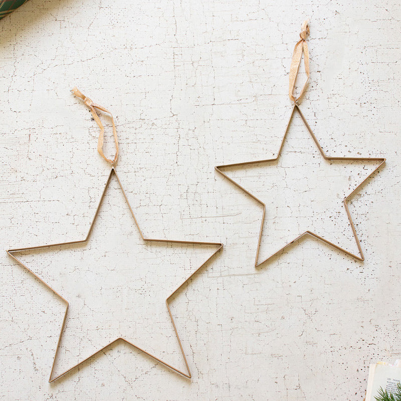 Antique Brass Hanging Christmas Star