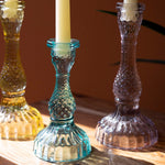 Glass Taper Candle Holder Set of 6