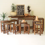 Recycled Wood Console Table Set of 9