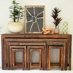 Recycled Wood Console Table Set of 9