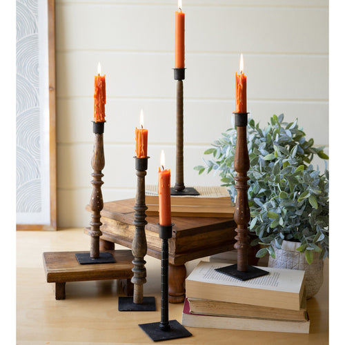 Spindle Taper Candle Stick Set of 5