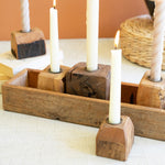 Five Taper Candle Holder with Tray