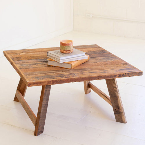 Square Recycled Wood Coffee Table