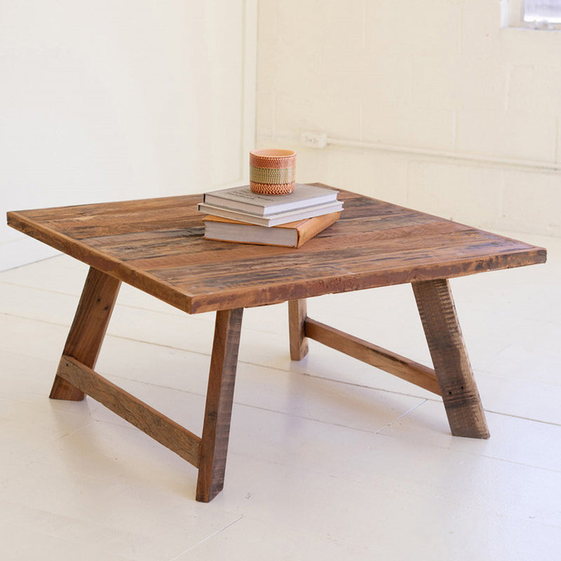 Square Recycled Wood Coffee Table