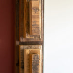 Recycled Wood Multi-Level Framed Wall Mirror