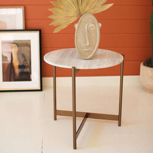 Marble Top Side Table