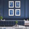 Cyanotype Queen Annes Lace Print Wall Art Set of 4