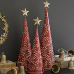 Gold Star Christmas Topiary Set of 3