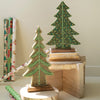 Beaded Wood Christmas Tree Set of 3