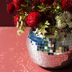 Glass Disco Ball Planter