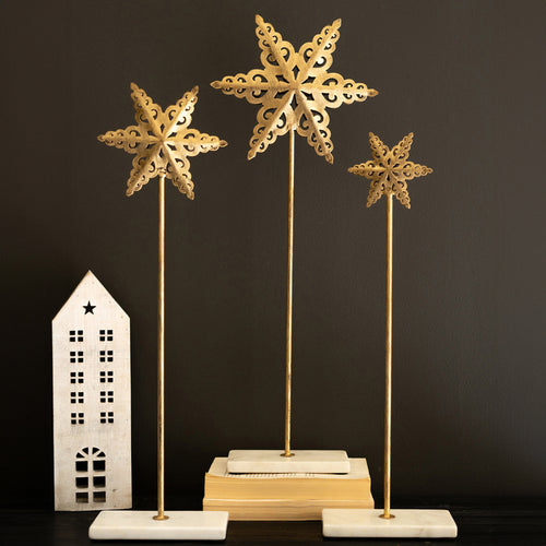 Metal Stars Sculpture Set of 3