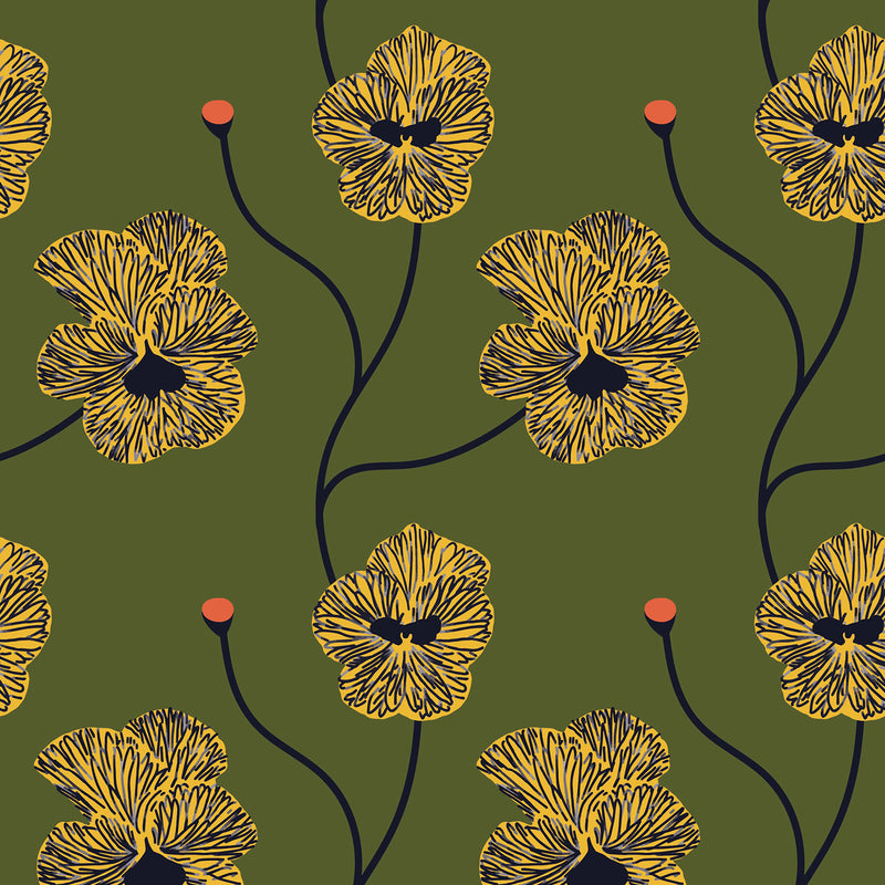 Mitchell Black x Natalie Papier Flourish Wallpaper