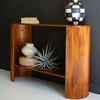 Tambour Mango Wood Oval Console Table