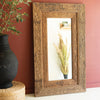 Recycled Carved Framed Floor Mirror