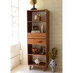 Acacia Wood Tall Bookshelf