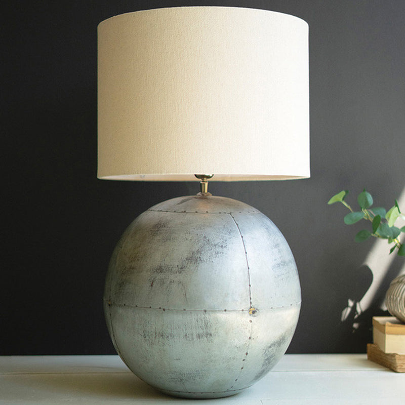 Recycled Iron Round Table Lamp