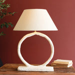 Circle Paper Mache Table Lamp