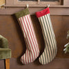 Giant Striped Christmas Stocking Set Of 2