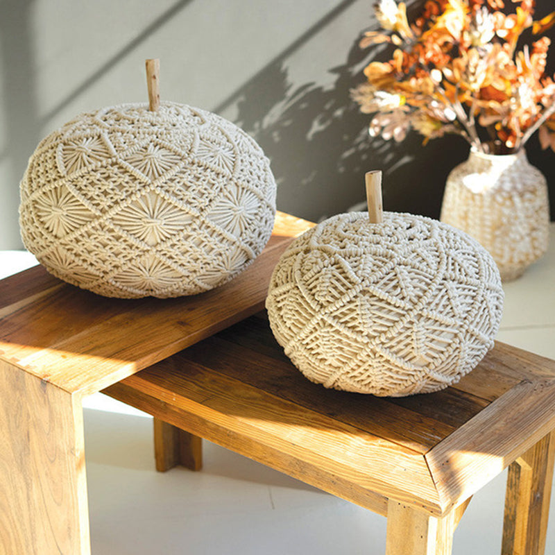 Macrame Pumpkin Set of 2