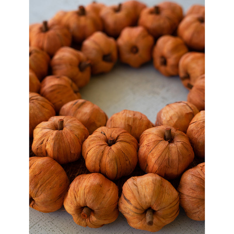 Faux Pumpkin Wreath