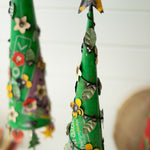 Recycled Iron Christmas Tree Tabletop Accent Set of 2