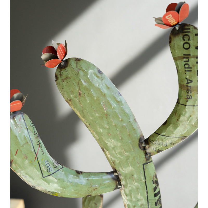 Recycled Iron Cactus Set of 2