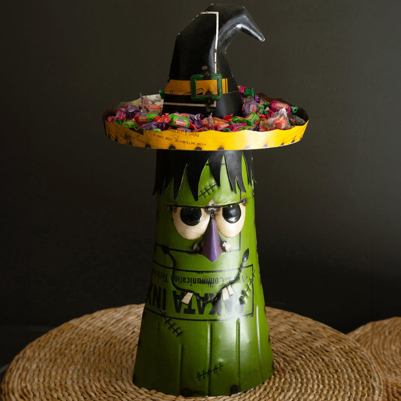 Witchy Green Ghost Candy Bowl