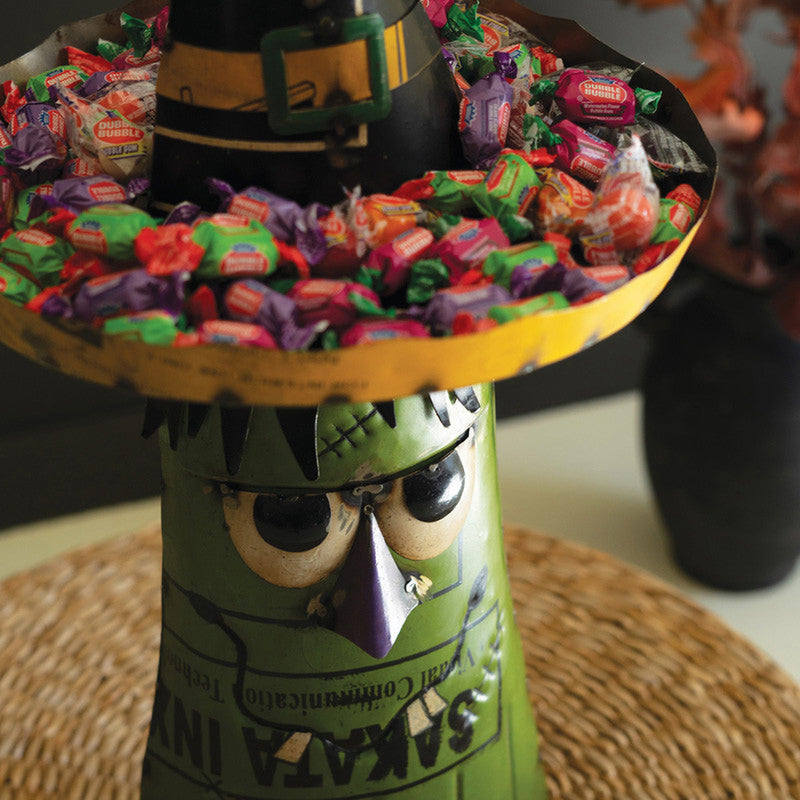 Witchy Green Ghost Candy Bowl