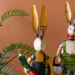 Rabbit Recycled Metal Accent Set of 2