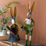 Rabbit Recycled Metal Accent Set of 2