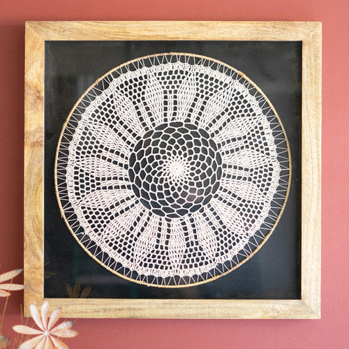 Hand-Crocheted Framed Artwork