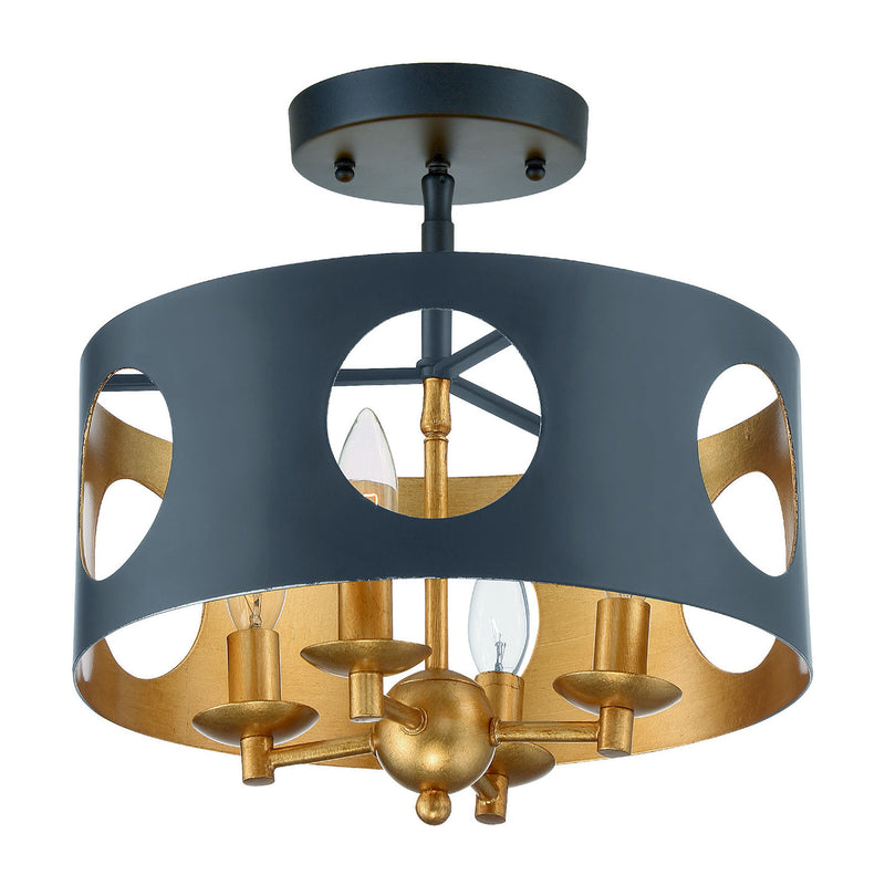 Crystorama Odelle Semi Flush Ceiling Mount