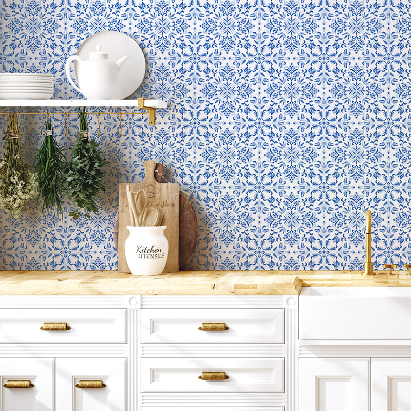 Tempaper & Co Ornamental Tile Peel & Stick Wallpaper