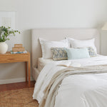 Anaya So Soft Light Aqua Linen Pillow