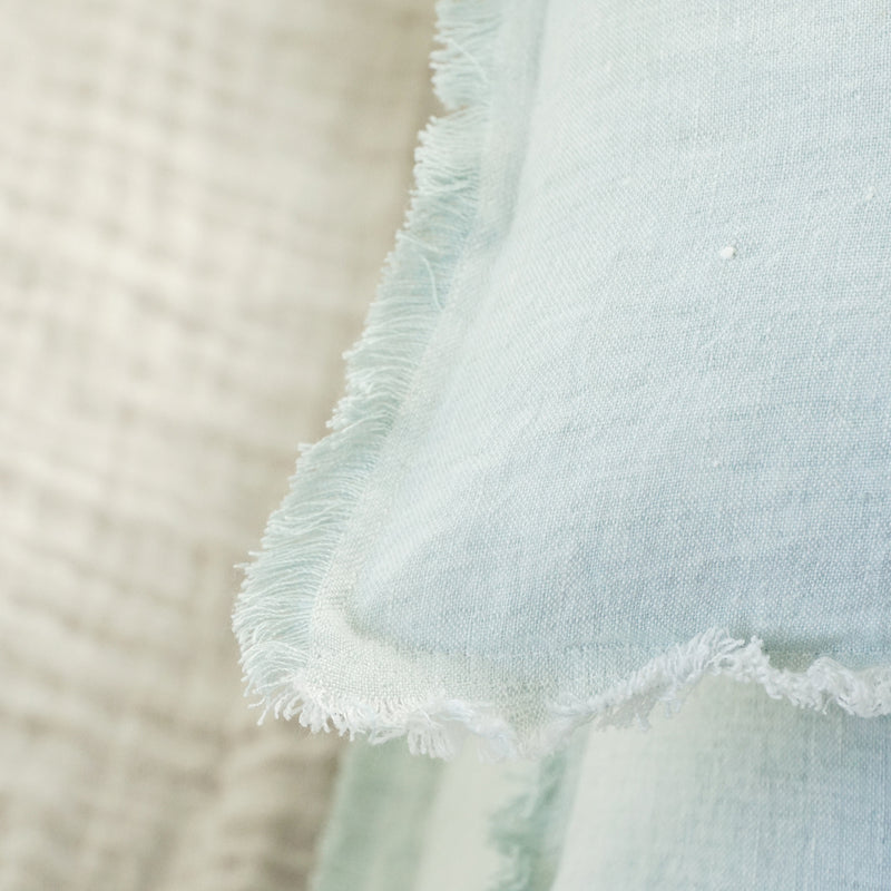 Anaya So Soft Light Aqua Linen Pillow