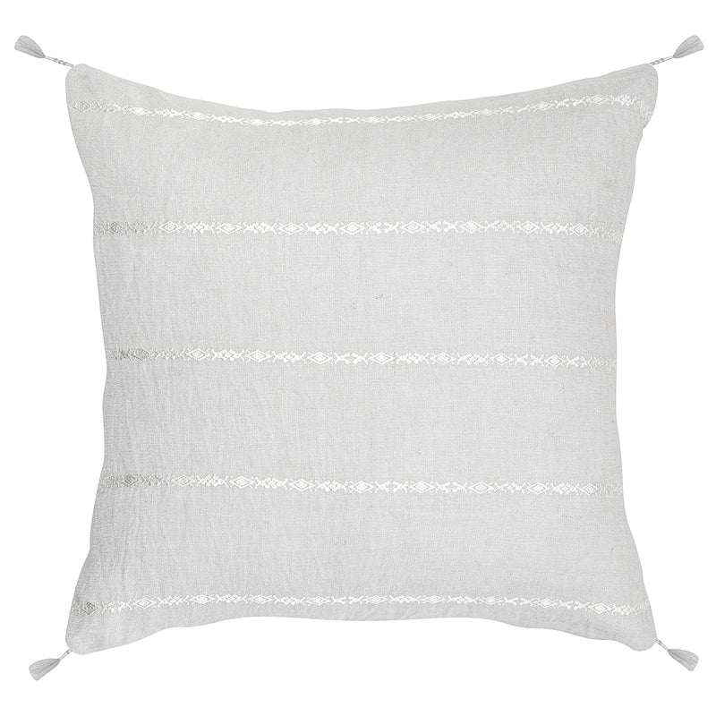 Anaya So Soft Embroidered Stripes Linen Pillow