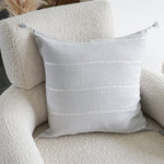 Anaya So Soft Embroidered Stripes Linen Pillow