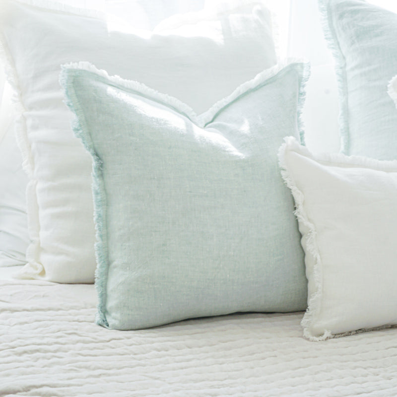 Anaya So Soft Light Aqua Linen Pillow