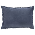 Anaya So Soft Navy Blue Linen Pillow