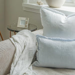 Anaya So Soft Cross-Dye Sky Blue Linen Pillow