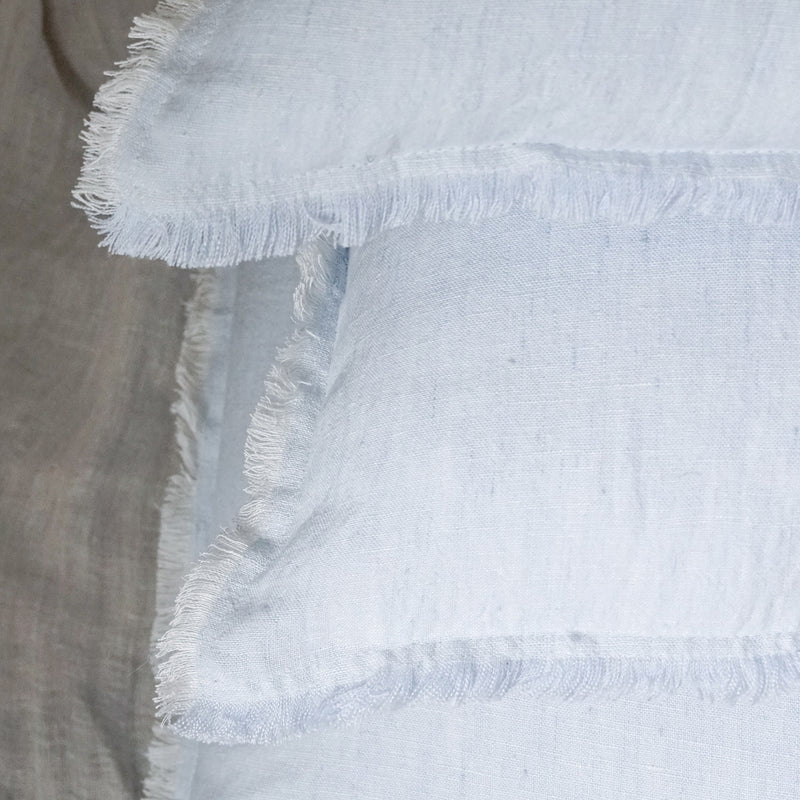 Anaya So Soft Cross-Dye Sky Blue Linen Pillow