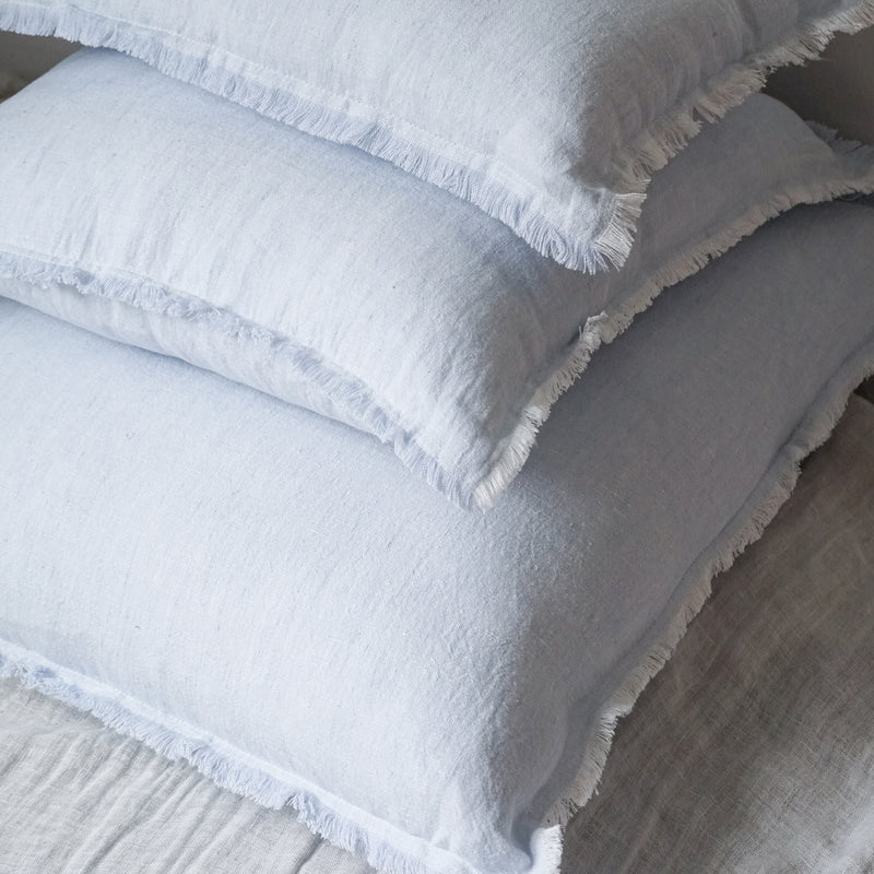 Anaya So Soft Cross-Dye Sky Blue Linen Pillow