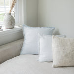 Anaya So Soft Cross-Dye Sky Blue Linen Pillow