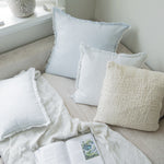 Anaya So Soft Cross-Dye Sky Blue Linen Pillow