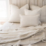 Anaya So Soft Pinstripe Linen Pillow