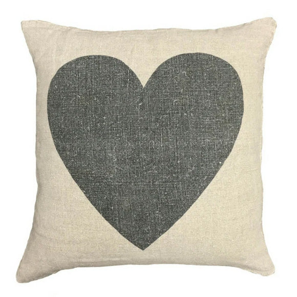 Sugarboo & Co Black Heart Throw Pillow