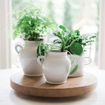 Etu Home White Italian Olive Jar Planter